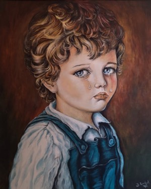crying-boy, biljana-reynolds, oil painting, artist, realism