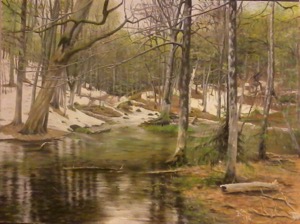 stream-at-mountain-treskavica, biljana-reynolds, oil painting, artist, realism
