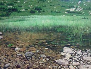 lake-edge, biljana-reynolds, oil painting, artist, realism