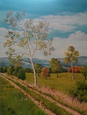 birch-in-the-fall, biljana-reynolds, oil painting, artist, realism